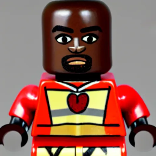 Image similar to Kanye West as a lego minifigure, studio light