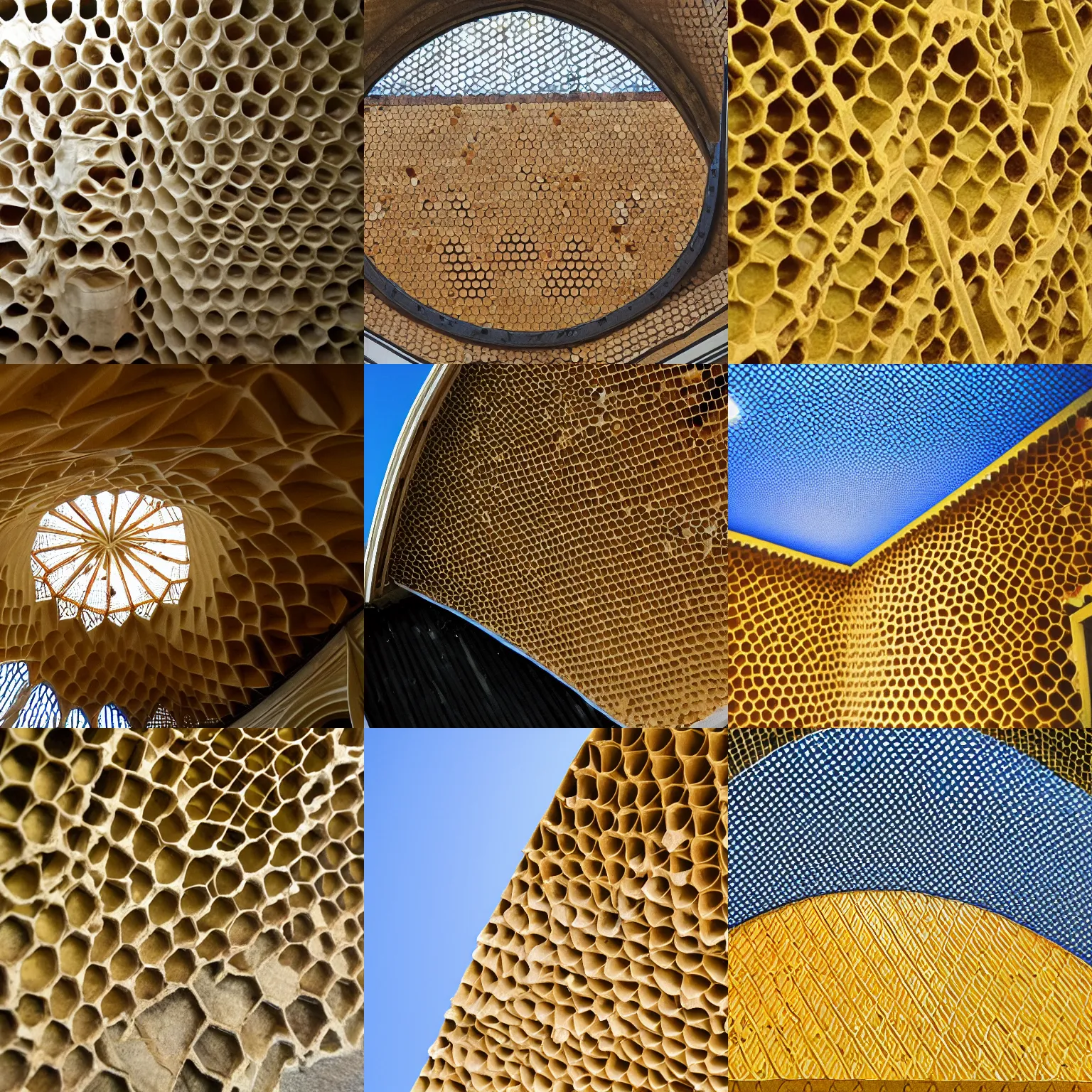 Prompt: honeycomb vaulting