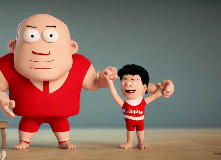 Image similar to captain underpants ( cartoon ) as a real person, 8 k, high definition, photo realistic, octane render