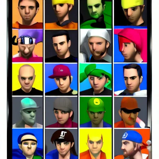 Prompt: jesse pinkman in super smash bros character select