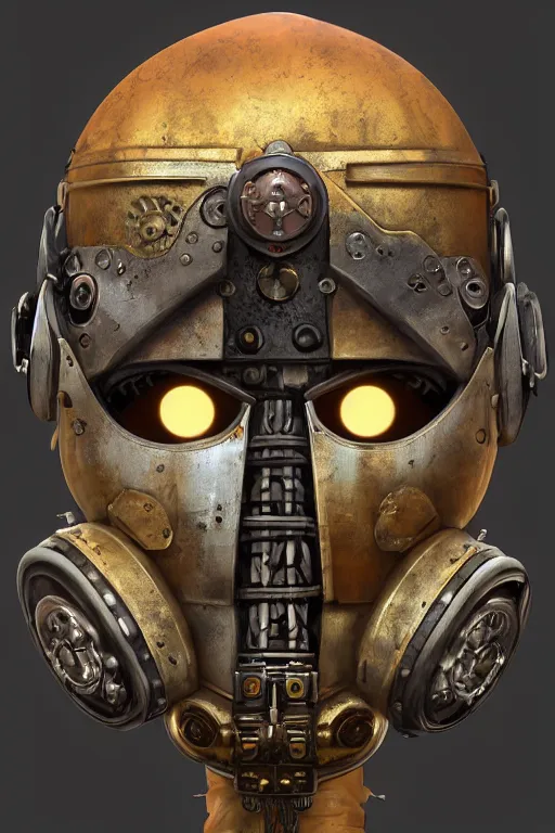 Image similar to steampunk helmet fantasy art mask robot ninja stylized digital illustration sharp focus, elegant intricate digital painting artstation concept art global illumination ray tracing advanced technology chaykin howard and campionpascale and cooke darwyn and davis jack