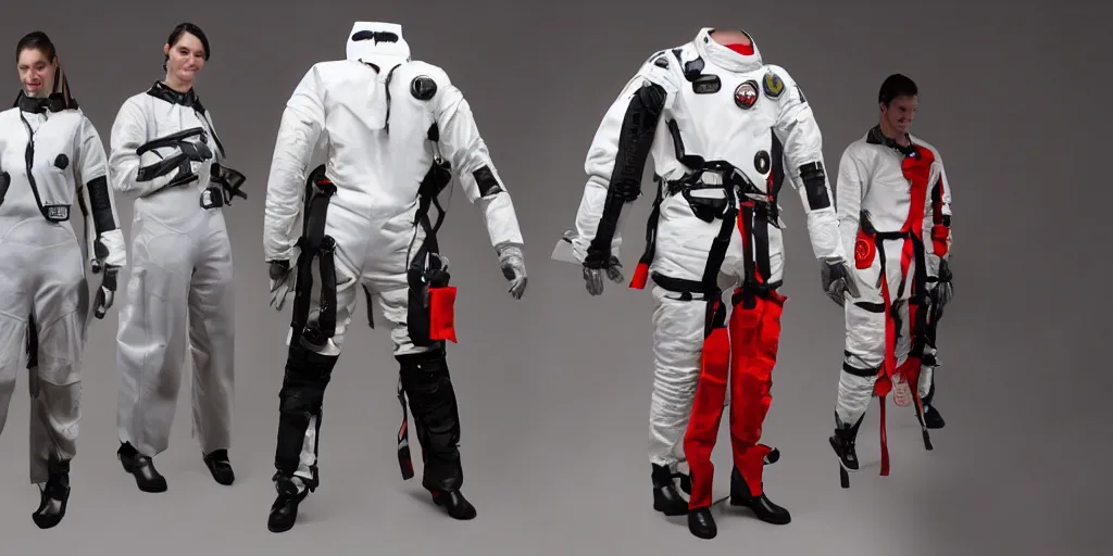 Image similar to photo of high-tech space suit design exoskelet