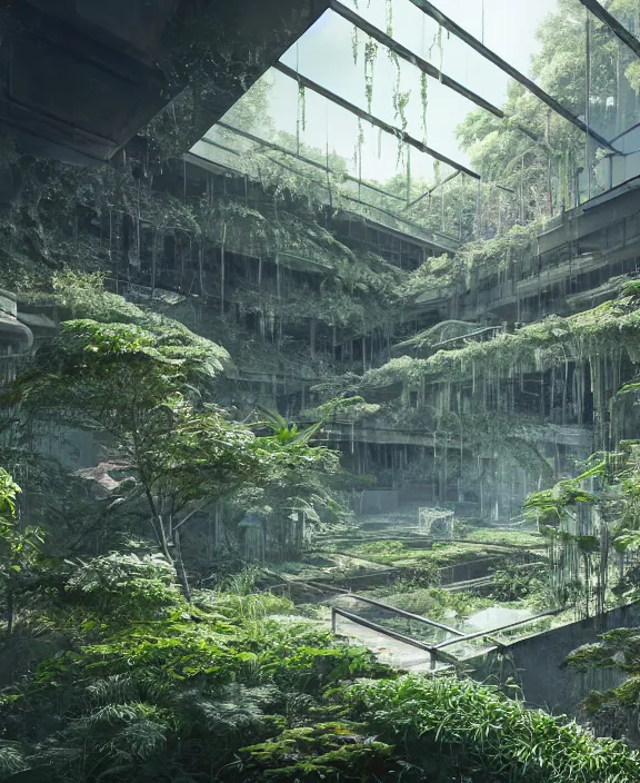 Prompt: intricate transparent clear see - through image of forge, lush botany, brutalism environment, ultra realistic, concept art, psychedelic, photorealistic, octane render, 8 k, unreal engine. art by nori inoguchi and sam kaplan and zachary goulko and christopher marley