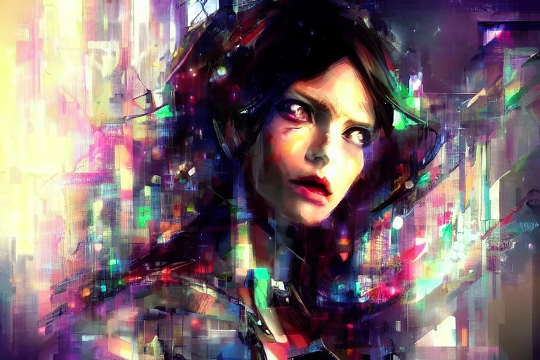 Image similar to cyberpunk woman's portrait art by yossi kotler, beautiful, soft, smooth subdued colors, highly detailed