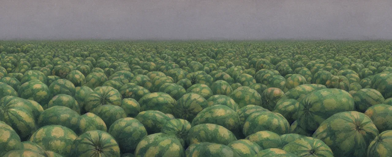 Prompt: field of watermelons, greg rutkowski