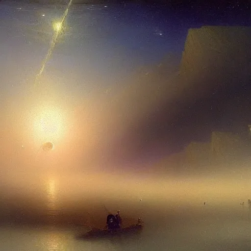 Image similar to Liminal space in outer space by Ivan Aivazovsky