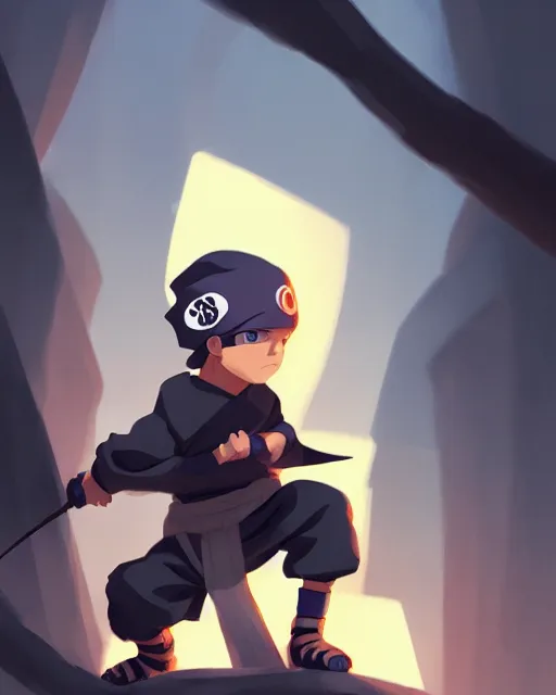 Image similar to boy in hidden leaf village ninja, medium shot close up, details, sharp focus, illustration, by jordan grimmer and greg rutkowski, trending artstation, pixiv, digital art