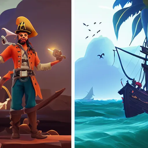 Image similar to painting jack the pirate on sea of thieves game avatar hero smooth face median photoshop filter cutout vector behance hd by jesper ejsing, by rhads, makoto shinkai and lois van baarle, ilya kuvshinov, rossdraws, illustration, art by ilya kuvshinov and gustav klimt