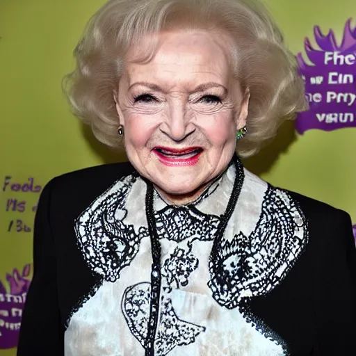 Image similar to betty white with facial tattoos