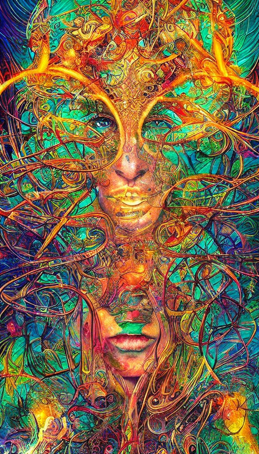 Image similar to Psytrance Artwork, by Android jones,