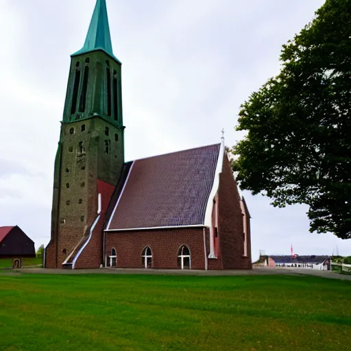 Prompt: budolfi church, aalborg, denmark