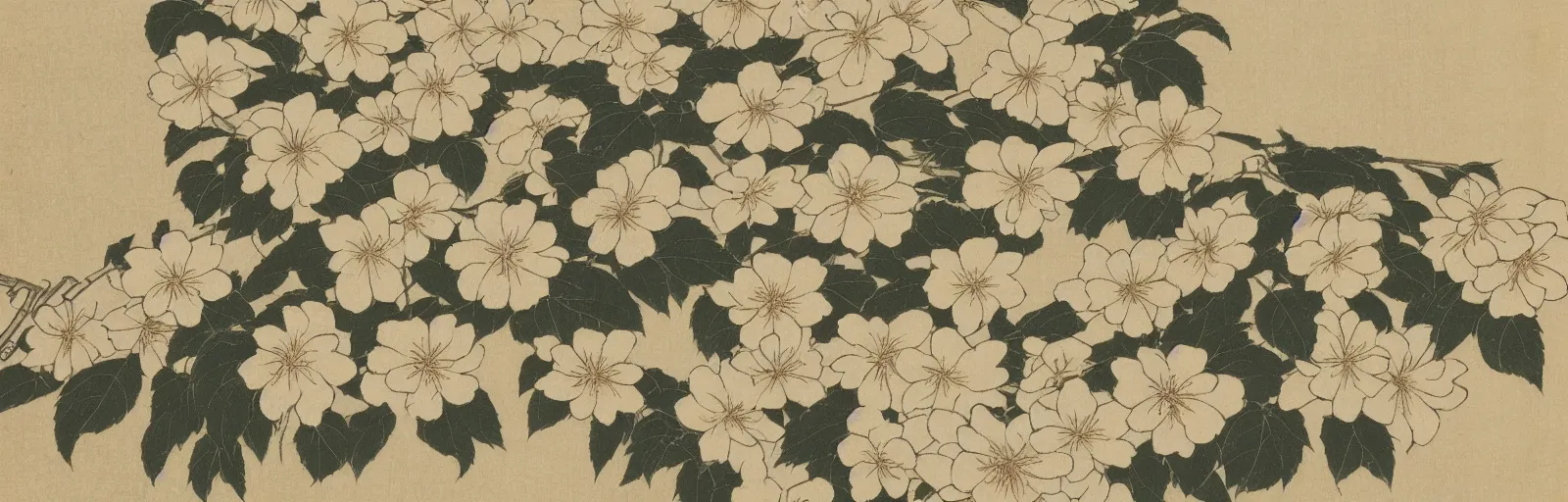 Prompt: japanese woodblock of flowers, by ohara koson