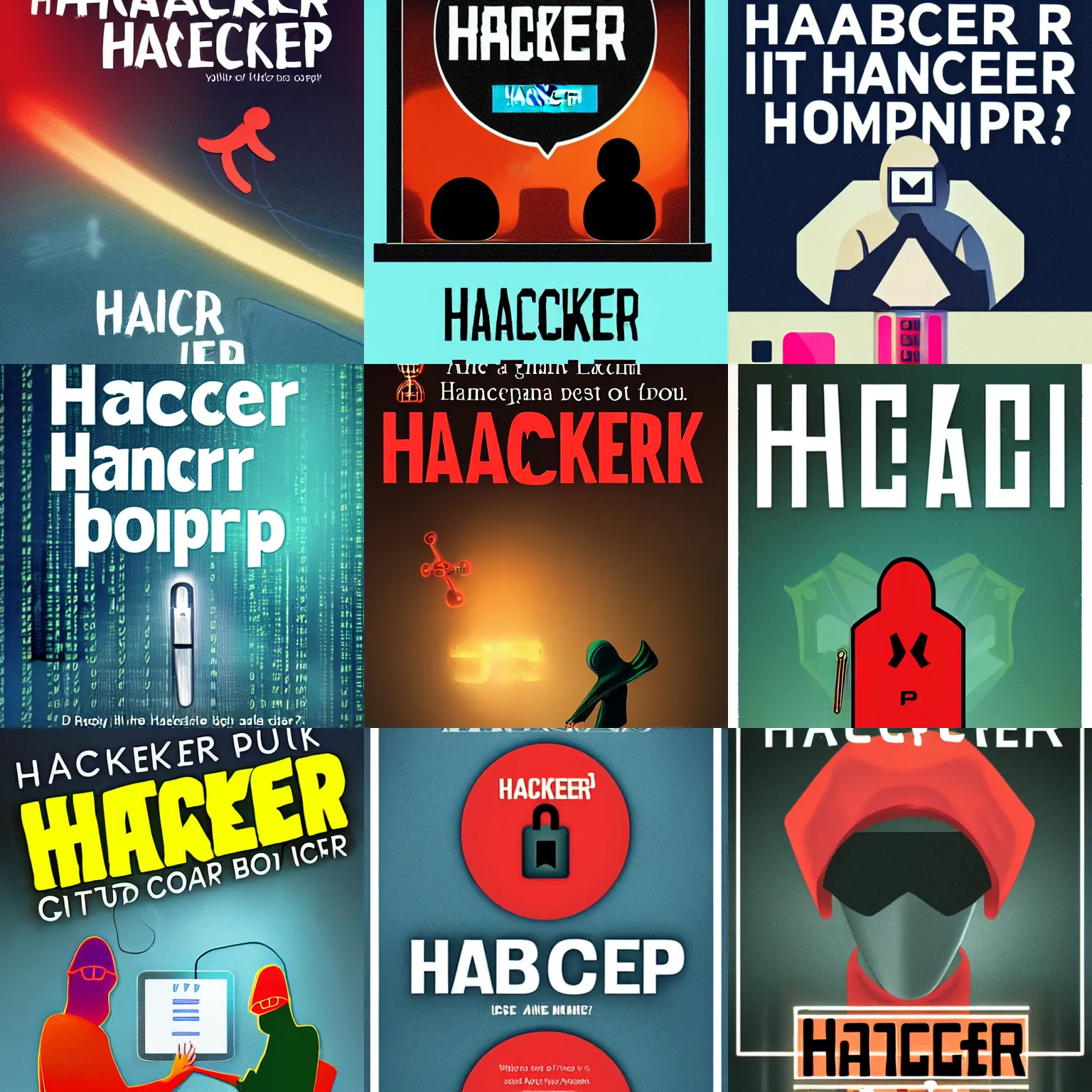 Prompt: ' hacker prompt ', book cover