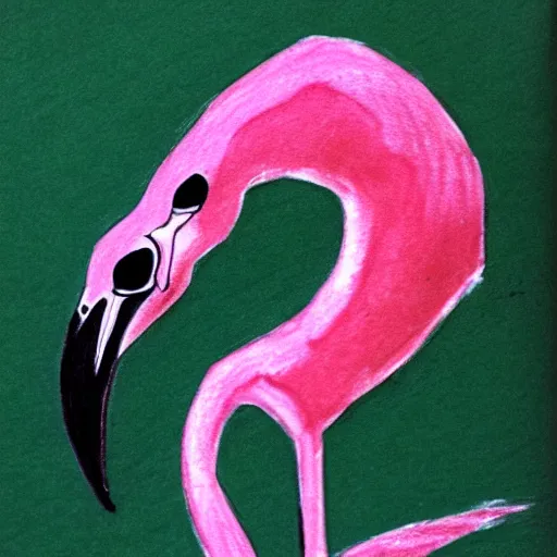 Image similar to flamingo ancient mythical drawing