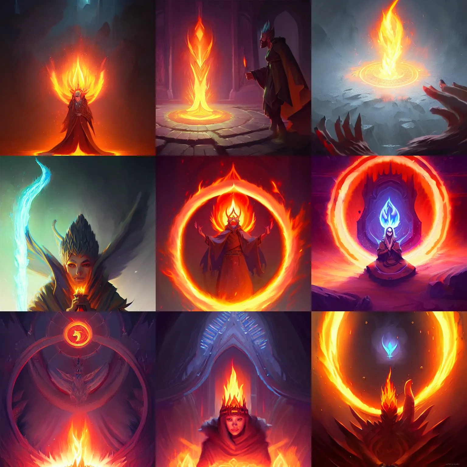 Prompt: holy flame crown spell, no people, hearthstone, digital painting art, fantasy game spell symbol, by greg rutkowski