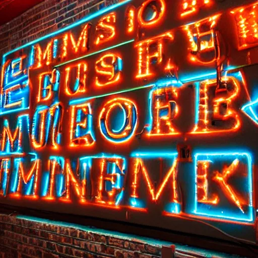 Image similar to museum of neon monumets, leds