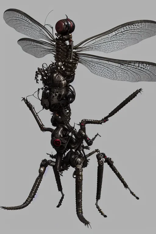 Prompt: a macro photograph of a bio - mech cyborg dragonfly by adam gor, by javier ruperez, by ellen jewett, zbrush central, 8 k