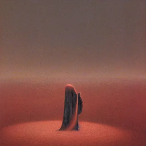 Prompt: Joe Biden. Ashamed. Zdzisław Beksiński