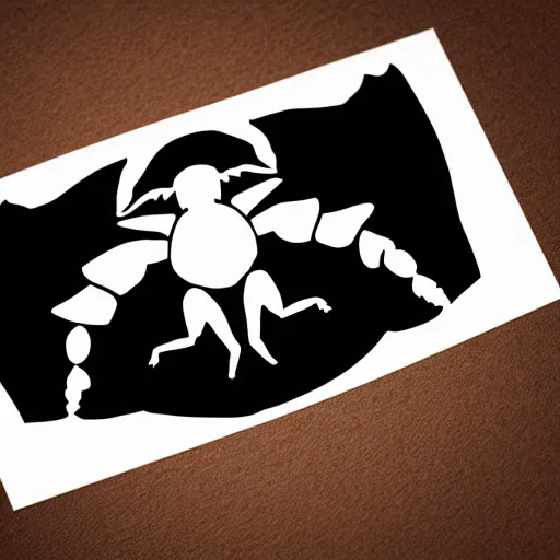 Image similar to a scorpion logo, a cartoon scorpion in circle