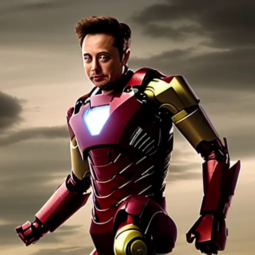 Prompt: Elon musk as iron man