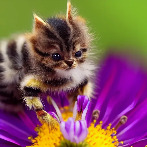 Image similar to photo of a bee that looks like a kitten