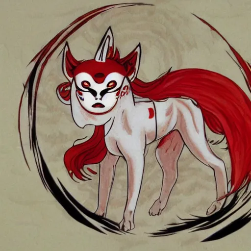 Image similar to amaterasu from okami