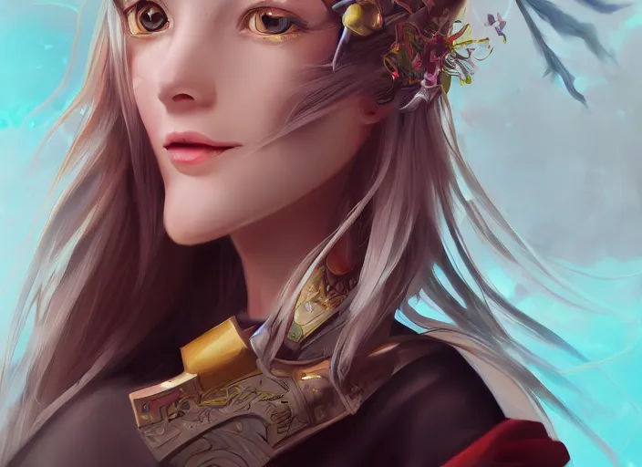 Image similar to high detail wizard girl character in style Anna Zhilina trending on ArtStation, deviantart H 704