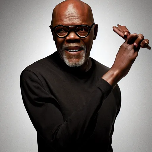 Image similar to Samuel L. Jackson as a ballerina, dancing gracefully, 4k, high details, studio lighting