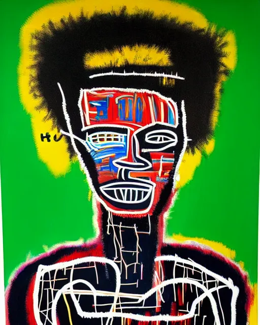 Image similar to A extremely highly detailed majestic hi-res beautiful immaculate head and shoulders award winning painting masterpiece of the face of a strong black african man by Jean-Michel Basquiat, 8k, high textures, hyper sharp, insanely detailed and intricate, super detailed, 8k HDR high quality