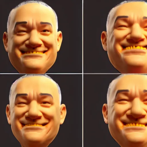 Prompt: a face made of cheese made of tom hanks, 8 k, trending on artstation, unreal engine, hyperrealistic