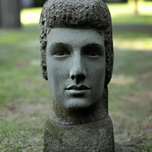 Image similar to taylor swift moai statue head