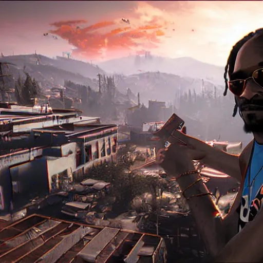 Prompt: Snoop Dogg in Dying Light 2