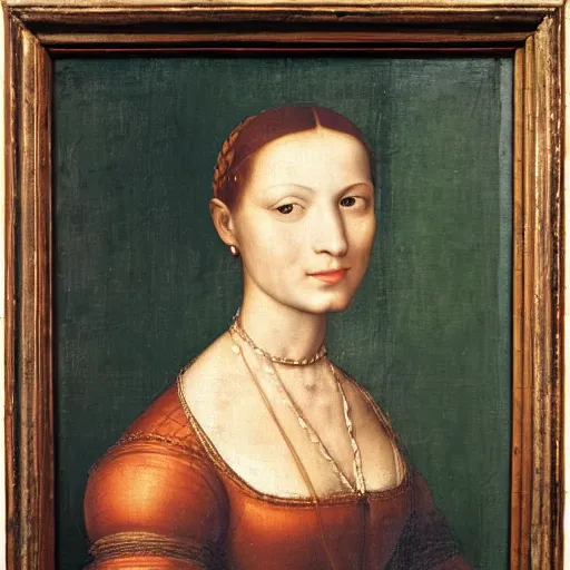 Prompt: portrait of a renaissance young woman