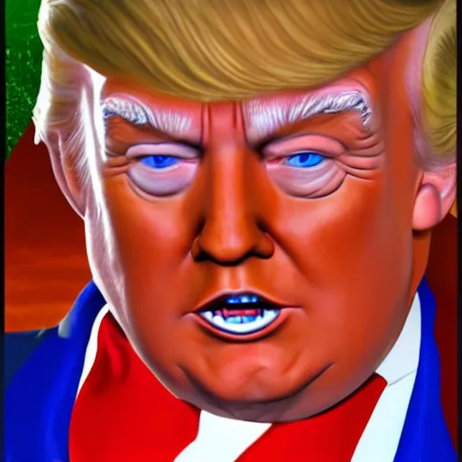 Image similar to photo of Donald Trump as an Oompa Loompa, highly detailed, 4k, realistic, HDR