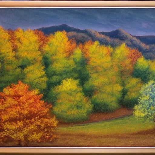 Image similar to Autumn hills of Tennessee, Bob Ross