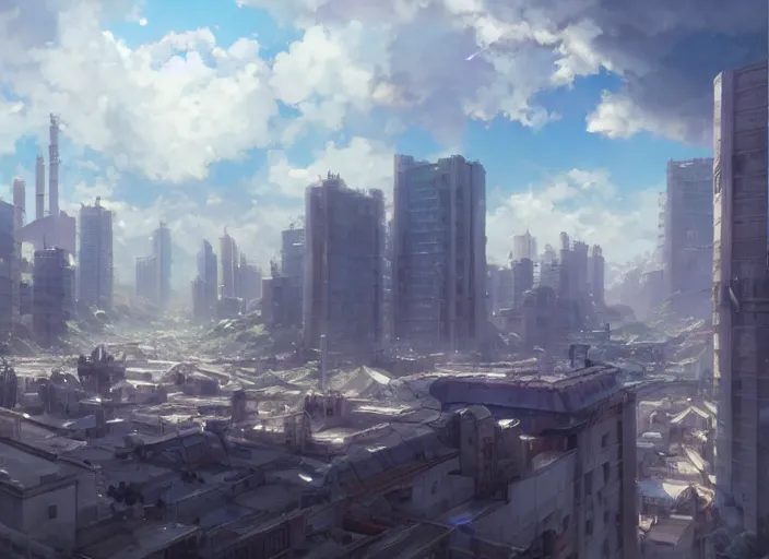 Prompt: ultra realistic city on clouds, 8 k, hd, details, fantasy, epic, ancient city, landscape illustration concept art anime key visual trending pixiv fanbox by wlop and greg rutkowski and makoto shinkai and studio ghibli and kyoto animation symmetrical facial features