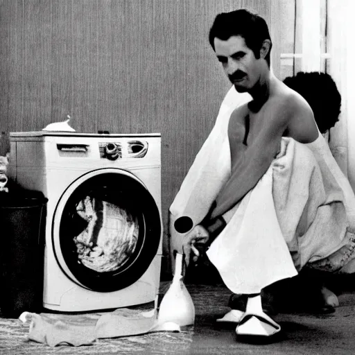 Prompt: The master does not allow to have a washing machine at home.