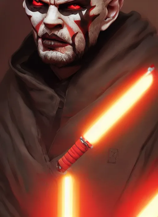 Prompt: highly detailed portrait darth maul in gta v, stephen bliss, unreal engine, fantasy art by greg rutkowski, loish, rhads, ferdinand knab, makoto shinkai and lois van baarle, ilya kuvshinov, rossdraws, tom bagshaw, global illumination, radiant light, detailed and intricate environment