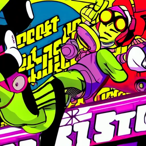 Image similar to Jet Set Radio featuring Kirby, 8K HD, sharp