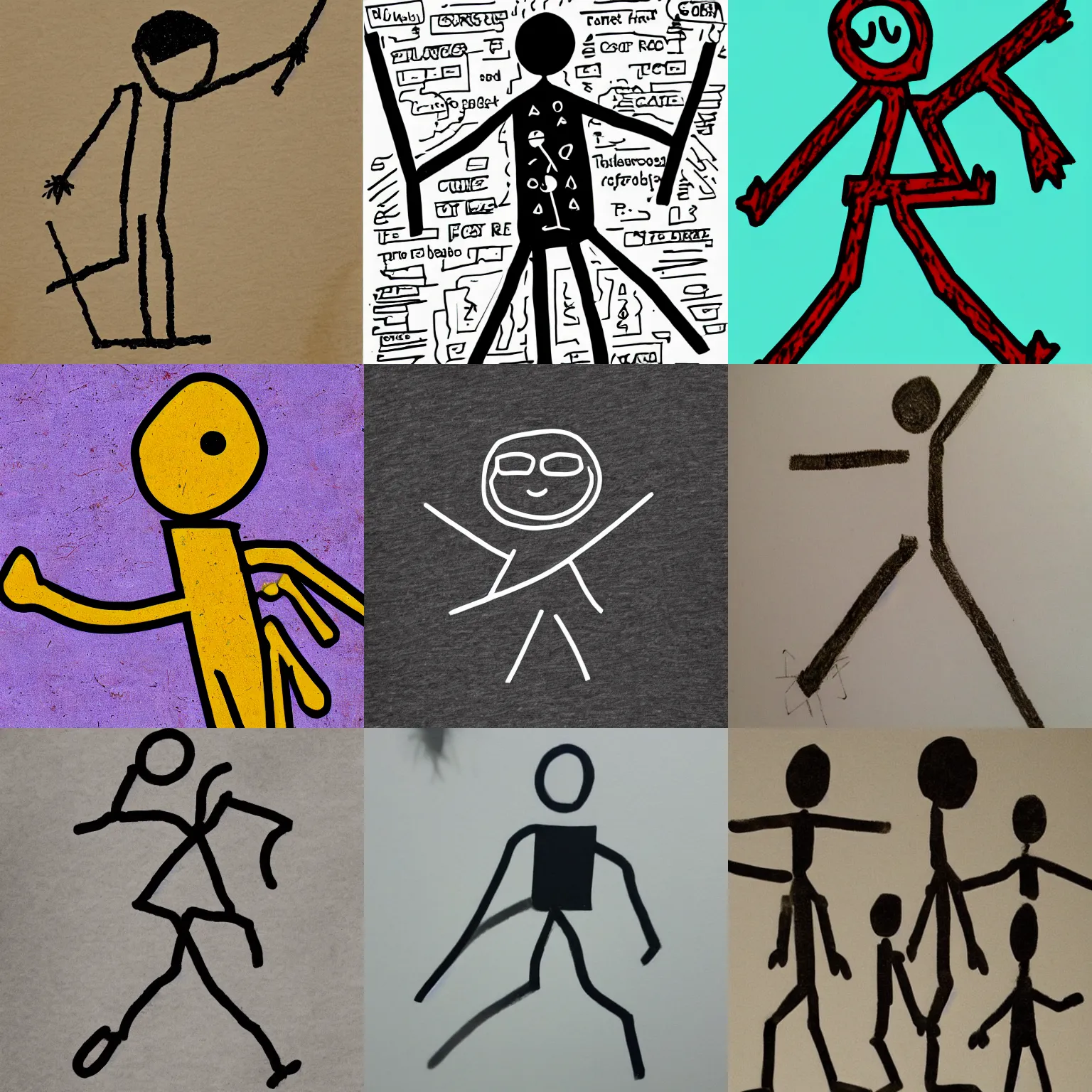 Prompt: a stick figure