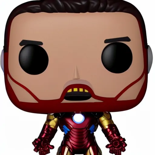 Image similar to iron man as funko pop toy