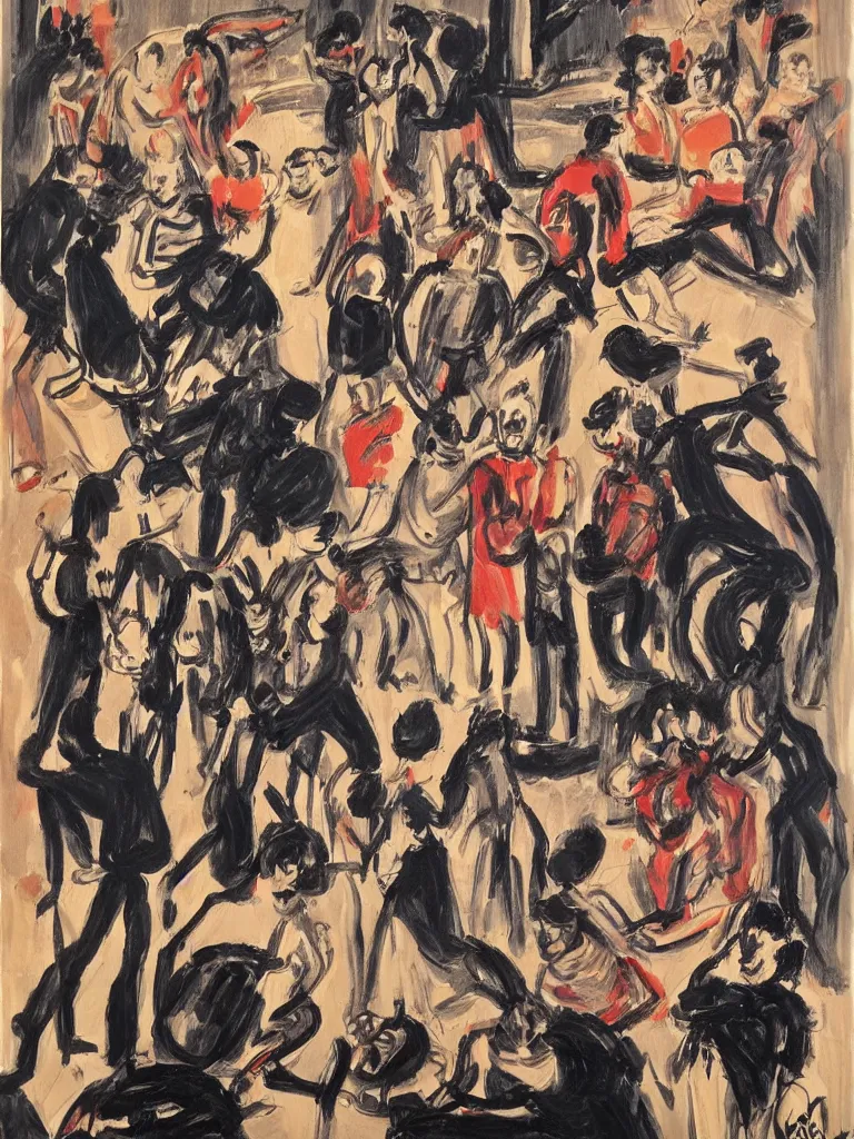 Image similar to nightlife in lisbon, feminist view, lisbon city at night, art in the style of paula rego