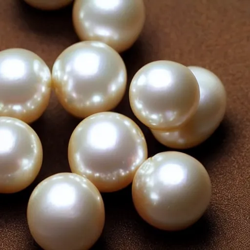 Prompt: A shiny pearl is a small, round, lustrous object that is used as a gemstone