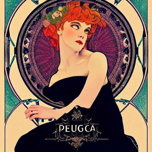 Image similar to of a beautiful stylized photoreal portrait of the singer LP, inspired by mucha, soft lighting, epic,