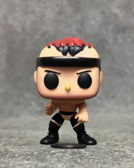 Image similar to Wrestler Funko Pop. Photographic, photography