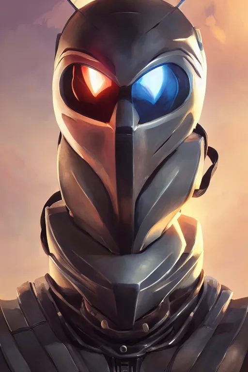 Image similar to epic mask helmet robot ninja portrait stylized as fornite style game design fanart by concept artist gervasio canda, behance hd by jesper ejsing, by rhads, makoto shinkai and lois van baarle, ilya kuvshinov, rossdraws global illumination radiating a glowing aura global illumination ray tracing hdr render in unreal engine 5