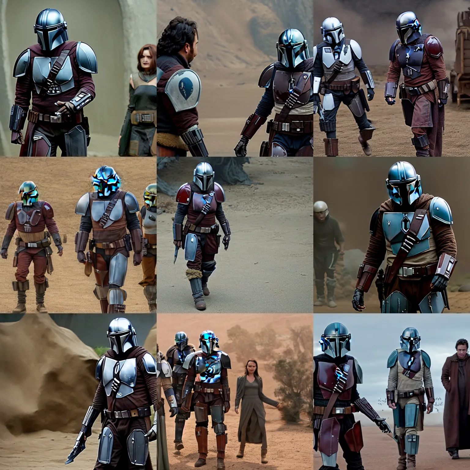 Prompt: a scene from the mandalorian ( tv show )