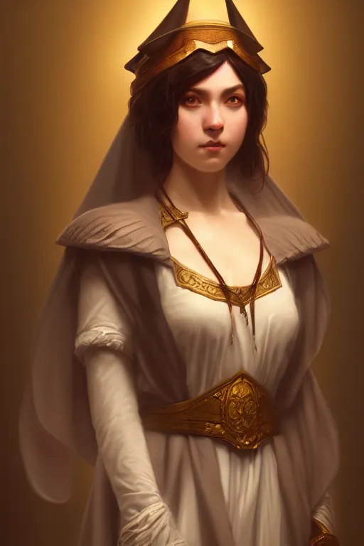 Prompt: a portrait of a wizard, bored, illustration, soft lighting, soft details, painting oil on canvas by Edmund Blair Leighton and Charlie Bowater octane render trending on artstation d&d characters, 4k, 8k, HD