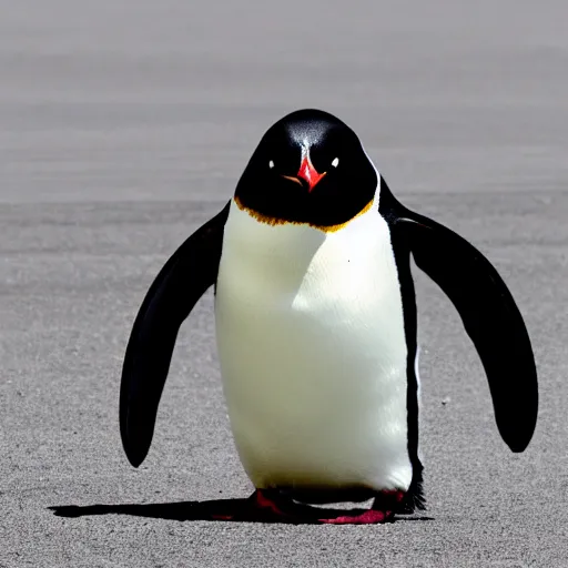 Image similar to a penguin flies around the world with planes