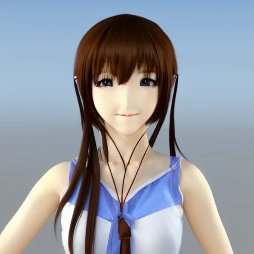 Prompt: 3D anime girl realistic